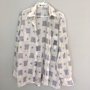 Lanvin Vintage sheer monogram shirt